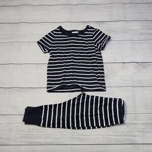 2T Hanna Andersson Navy Stripe Wiggle Outfit